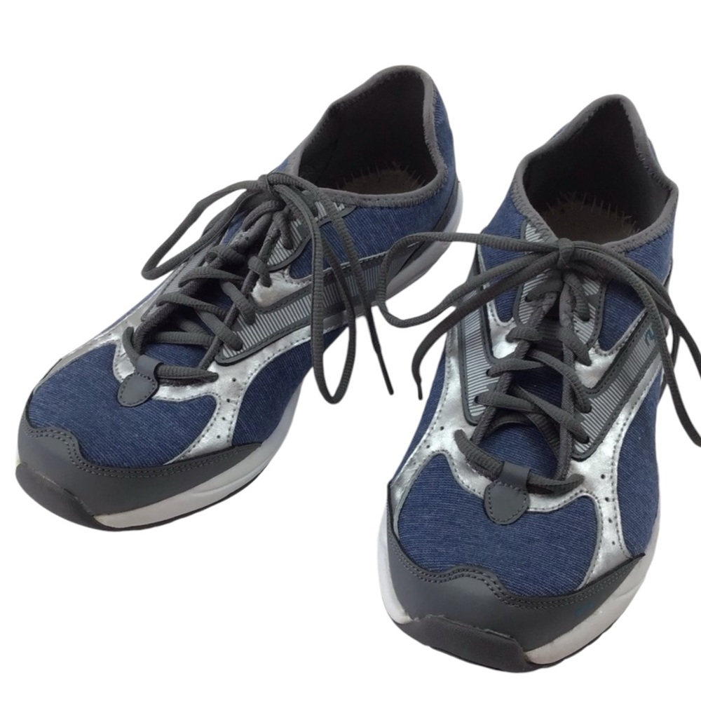 Ryka Dash Stretch Running Shoes Womens 7M Blue Silver